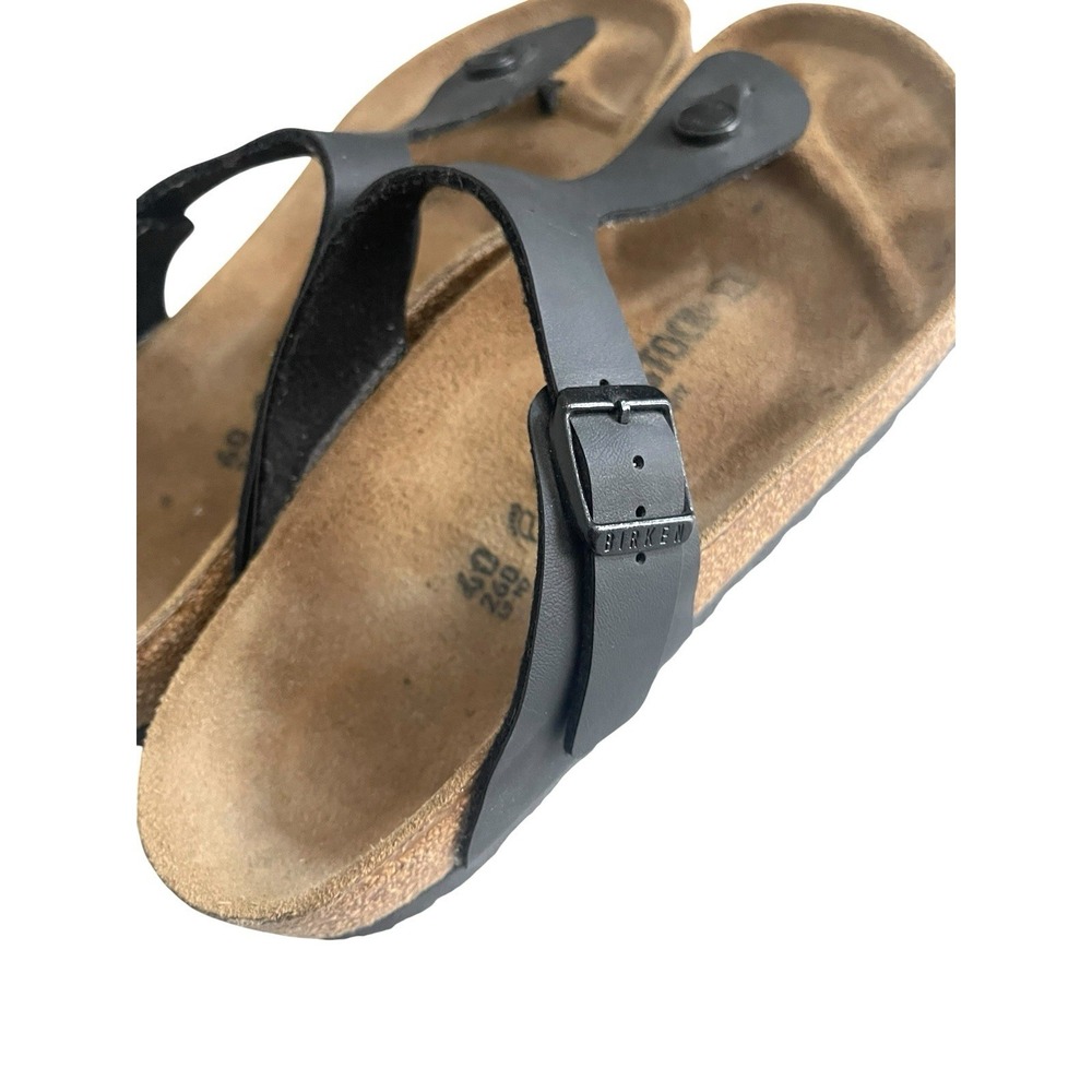 Birkenstock Gizeh Black Birko-Flor Sandals Flip Flops Sz 40 - Picture 10 of 11